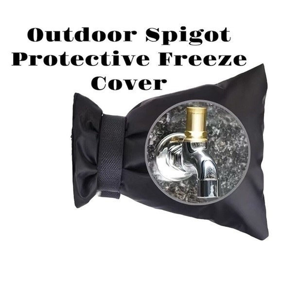 Outdoor Water Pipe Faucet Protective Cover Reusable Insulated Freeze Protector - Picture 1 of 13